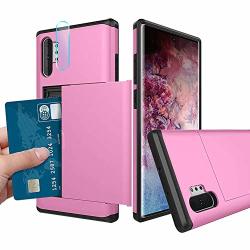 Samsung Galaxy Note 10 Plus note 10 Plus 5G Wallet Case With A Pack Lens Film Stores Up To 2 Cards Dual-layered Protection Air Cushion 6.8