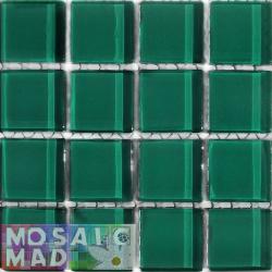 Crystal Glass Mosaic Tiles 23mm X 23mm- Jade