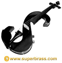 Classic Black Zweiss 4 4 Electric Violin E-violin W Designer Case. Superb Design