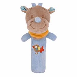 Musitelying Soft Plush Material Donkey Animal Design Baby Hand Shake Bell Bb Rattle Squeaker Stick Education Toy Intelligent Toy Rattle Toy Rhino