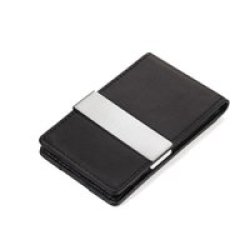 - Rfid Shielding Credit Card Case With Money Clip - Black