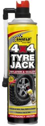 Shield - Tyre Jack 4X4 Emergency Inflator And Sealer 500ML - 4 Pack