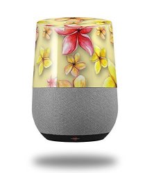 Decal Style Skin Wrap For Google Home Original - Beach Flowers Yellow Sunshine Google Home Not Included By Wraptorskinz