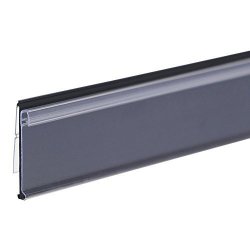Kost Klip Cleargrip? Flexchannel Black Plastic Clip-in Ticket Molding - 47 5 8"L X 1 1 4"H