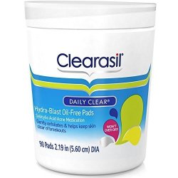 Clearasil Daily Clear Acne Face Pore Cleansing Pads Hydra-blast Oil-free Facial Pads 90 Ct Pack Of 3