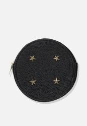 Typo Fashion Coin Purse - Circle Black Stars