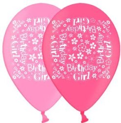 Simon Elvin - 10 Inch Latex Balloon - Birthday Girl Pack Of 10