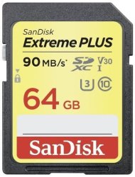 SanDisk SDSDXWF-064G-GNCIN Extreme Plus Sdxc 64GB 90MB S Memory Card
