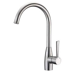 Kitchen Sink Faucet Surnorme Single Handle High Arch 360 Degree Swivel Hot And Cold Water Mixer Kitchen Faucet Brushed Nickel