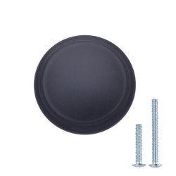 Amazonbasics Modern Top Ring Cabinet Knob 1.16" Diameter Flat Black 10-PACK