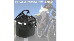 Bicycle Bike Detachable Cycle Front Canvas Basket Carrier Bag Pet Carrier Aluminum Alloy Frame