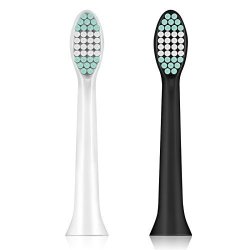 Thailand Toothbrush Head White & Black For Loskii PA-213 Ultrasonic Vibration Electric Toothbrush White