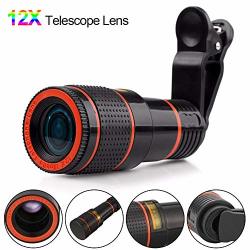Phone Camera Lens Kit Phone Camera Lens Telephoto Kit 12X Zoom Telephoto Universal Clip On Smart Cell Phone Camera Accessories
