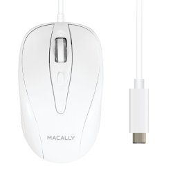 Macally Usb-c Wired Optical Mouse - White