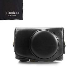 Kinokoo Canon Pu Leather Camera Case With Shoulder Strap For Canon Powershot SX720 Hs SX730 Black