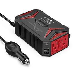 Bestek 300WATT Pure Sine Wave Power Inverter Car Adapter Dc 12V To Ac 110V With 4.2A Dual Smart USB Ports 300W Pure Sine Wave