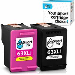 Smart Ink Re-manufactured Ink Cartridge Replacement For Hp 63XL 63 XL Black & Color 2 Combo Pack Use With Deskjet 1110 1112 2130 3630 3632 Envy 4510 4516 4520 4522 4525 Officejet 3830 4650 4655 5220