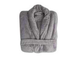 Slate Grey Unisex Fleece Bathrobe Small