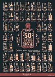 - 50 Gins Before You Turn 50 A4 Poster