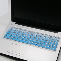 Leze - Ultra Thin Silicone Keyboard Cover Skin Protector For Lenovo Ideapad 510 15.6" Ideapad 110 15.6" 17.3" Ideapad 310 15.6" Flex 4 15" Laptop - Gradual Blue