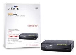 Arris Surfboard Docsis 8X4 Cable Modem Telephone Certified For Xfinity - Download Speed: 343 Mbps TM822R
