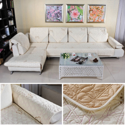 Cotton Quilted Embroidered Sofa Cushion Couch Slipcovers Backrest Towel Furniture Seat Cushion