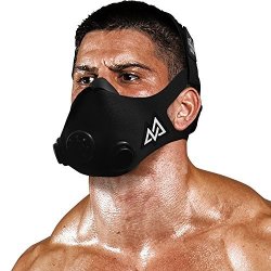 Trainingmask Training Mask Black Out - Large 2.0 Originals Series - Elevation Workout Mask Cardio And Endurance Mask Fitness Mask Breathing Resistance Mask Running Mask