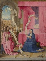 RichardGallery Oil Painting 'juan De Flandes Christ Appearing To The Virgin ' Printing On High Quality Polyster Canvas 8 X 11 Inch 20 X
