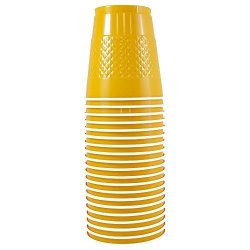 Jam Paper Plastic Cups - 12 Oz - Yellow - 20 PACK