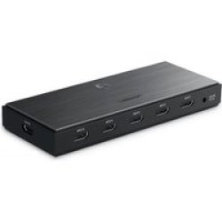 UGreen HDMI 5X1 5-PORT Amplified Switch Black - With Ir Remote Control & Supports Resolution HDMI 4K@60HZ