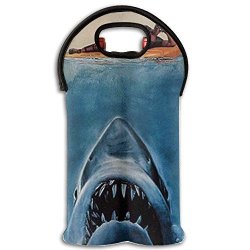 Fomete Shark Wine Travel Carrier & Cooler Bag 2-BOTTLE Wine Carrying Tote