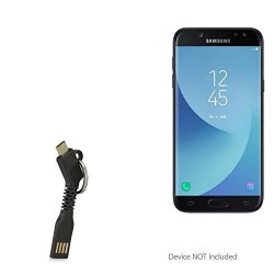Samsung Galaxy J5 2017 Cable Boxwave Micro USB Keychain Charger Key Ring Micro USB Cable For Samsung Galaxy J5 2017 - Jet Black