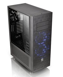 Thermaltake Core X71 Tempered Glass Edition Spcc Atx Full Tower Tt Lcs Certified Gaming Computer Case With 2 140 Blue Front Fan + 1