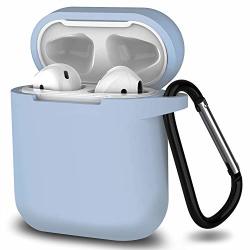 Airpods Case Satlitog Protective Silicone Cover Compatible With Apple Airpods 2 And 1 Not For Wireless Charging Case Denim Blue