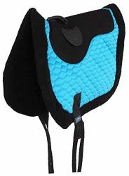 Professional Equine Horse Quilted English Bareback Pad Trail Fleece Neoprene Turquoise 72F48TR