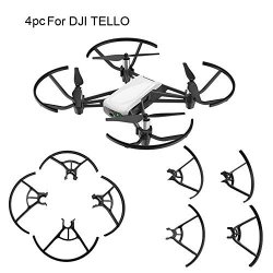 Voberry- Compatible With Dji Tello Accessories Prop Part Propeller Guard Blades Protector For Dji Tello Drone Quadcopter Gimbal Camera Black