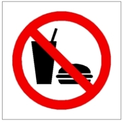 No Eating Or Drinking Rigid Plastic Safety Sign