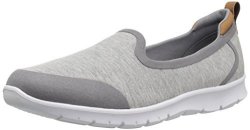 Clarks Women's Step Allena Lo Loafer Flat Grey Heathered Fabric 85 W Us