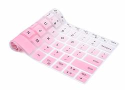 Casebuy Dell Xps 13 Keyboard Cover Ultra Thin Keyboard Skin Compatible New 2019 Dell Xps 13 9380 Dell Xps 13 9370 9365 13.3" Laptop Ombre Pink