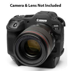 Pro Silicon Camera Case For Mirrorless Canon R3 - Black - ECCR3B
