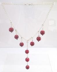Exclusive Hand Crafted Jewelry - Red Bead Necklace