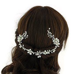 Wedding Ulapan Hair Piece Pearls Hairband Crystals Bridal Hair Piece Hairband Hair Pin Comb HP123-18119