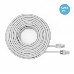Amcrest CAT5E Cable 60FT Ethernet Cable Internet High Speed Network Cable For Poe Security Cameras Smart Tv PS4 Xbox One Router Laptop Computer Home