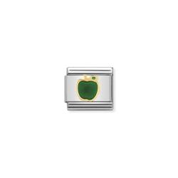 Composable Classic Link Gold And Enamel Green Apple