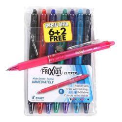 Frixion Clicker Retractable Rollerball Pen 0.7MM Set Of 8