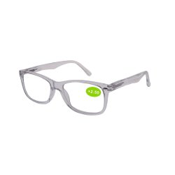 Reading Glasses With Pouch Shiny Transparent Frame 2.50