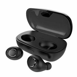 ??mchoice??wireless Invisible MINI Sport 5.0 True Wireless Earbuds Stereo Sound Bluetooth Headset Black