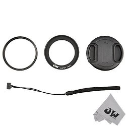 Jw KWF-P520 62MM Uv Filter Lens Adapter Ring Cap Set For Nikon Coolpix P510 P520 P530 + Jw Emall Micro Fiber Cleaning Cloth