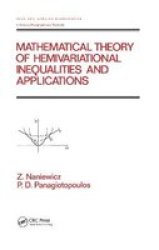 Mathematical Theory of Hemivariational Inequalities and Applications Pure and Applied Mathematics