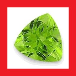 Peridot Natural - Vibrant Green Trilliant Facet - 0.430cts